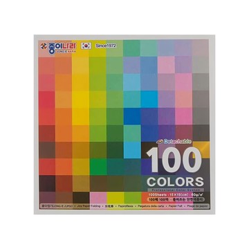 JONG IE NARA 單色色紙，15x15cm 100色  1包