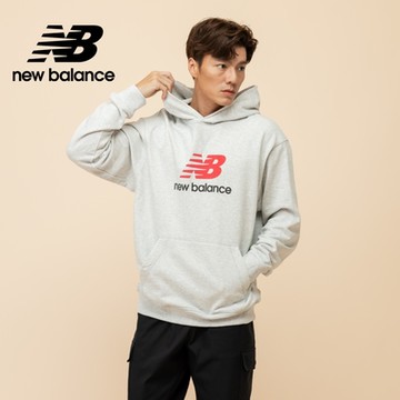 【New Balance】NB連帽長袖上衣_男性_淺灰色_MT51512AHH
