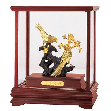 【開運陶源】 純金 立體金箔櫥窗禮品～喜上眉梢(喜鵲)