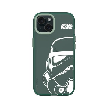 iPhone 15 Clear 憂墨綠 - 迪士尼-星際大戰 Star Wars - 星際大戰 – 風暴兵白線條