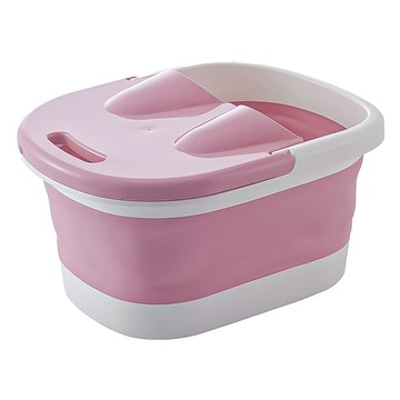 小麥購物 折疊泡腳桶 L718  有蓋款 粉色  1個