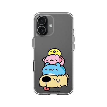 iPhone 17 Clear Case（相機按鈕） 透明 - 貓貓蟲咖波 Bugcat Capoo - 咖波好朋友趴趴睡