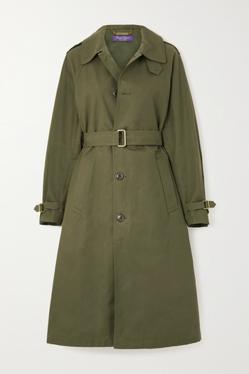 Ralph Lauren Collection - Lysander Belted Waxed Cotton-canvas Coat - Green - US4