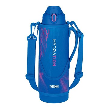 THERMOS 膳魔師 真空斷熱直飲彈蓋保冷運動水壺 FJS-1000F-BLP  藍色/粉色  1L  1個