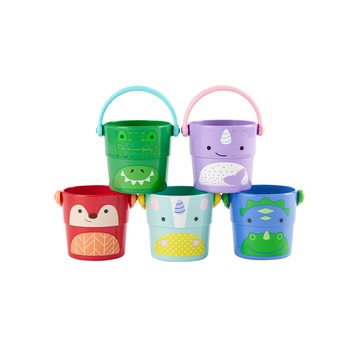 SKIP HOP 美國ZOO小動物疊倒水桶(5入/組)