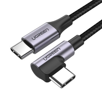 UGREEN 60W快充電競線Type-C傳輸線 公對公編織金屬版(0.5公尺)