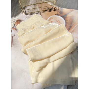 高端桑蠶絲金絲絨闊腿褲女輕薄新垂感真絲喬絨日系松弛春秋直筒褲