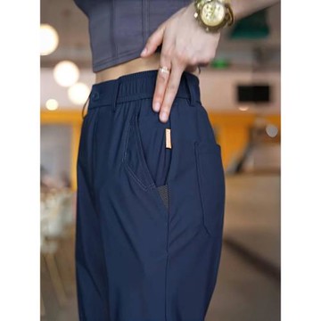 2025男士褲子夏季薄款高彈力冰絲褲速干透氣直筒百搭休閑褲男大碼