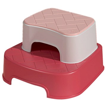 哩哩摳摳 LILIKOKO 兒童分離式階梯椅 防滑 雙層椅凳  1組  珊瑚紅