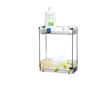 【大巨光】A3076 不鏽鋼扁框雙層置物架/衛生紙架/廚衛兩用/#304不鏽鋼