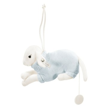 Steiff 德國金耳釦泰迪熊 小羊嬰幼兒音樂鈴  Lamb Music Box blue  1個