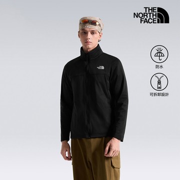 The North Face線上獨家款｜北面男款黑色DRYVENT防水抓絨內裡三合一外套｜89B1JK3