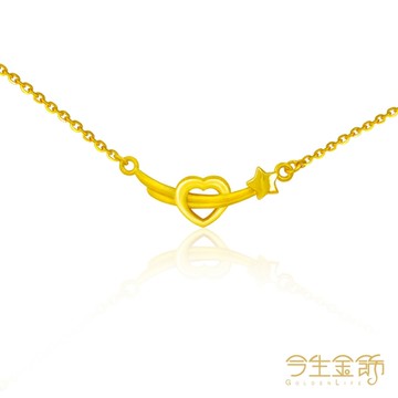 今生金飾 心之星願項鍊 黃金項鍊(網路獨賣)