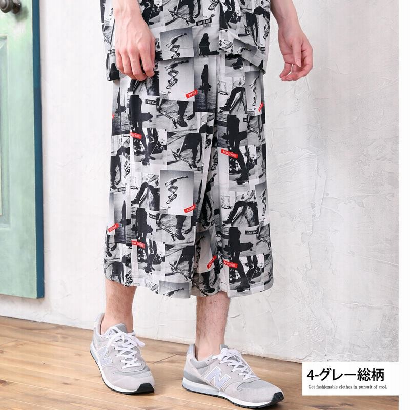 ショートパンツ メンズ ステテコ ガウチョパンツ ハーフパンツ