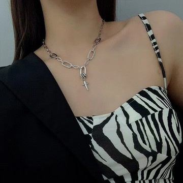 【台灣公司 可打統編】免運 星芒拼接鑲鉆項鏈男女輕奢小眾嘻哈高級感甜酷風時尚個性鎖骨鏈潮 可開發票 全館五折 工廠現貨直銷 新品特價 z9211