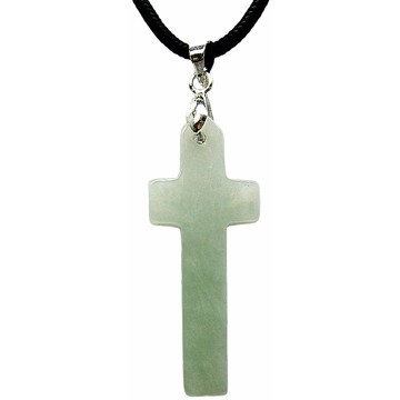 蘋果綠十字架安定 天然A貨翡翠玉石吊墜子項鍊H11