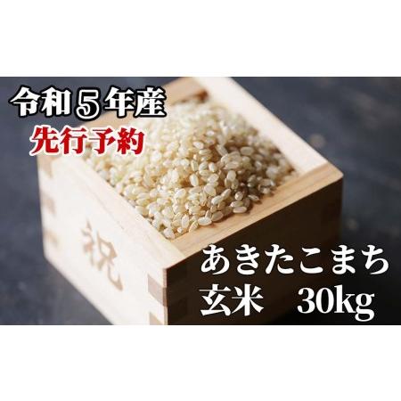 ふるさと納税 玄米 30kg 令和5年産 あきたこまち 岡山 「おおがや米」生産組合 G-bd-ACZA 岡山県西粟倉村