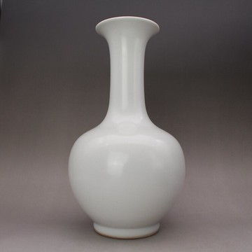 清雍正裂紋月白釉賞瓶花瓶手工古玩古董陶瓷器仿古老貨收藏品擺件