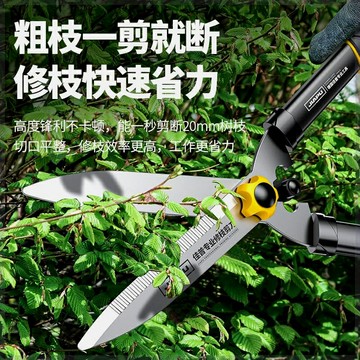 園藝剪刀 修枝剪 綠籬剪 德國園藝大剪刀園林花剪修枝剪修剪草坪修剪樹枝草坪剪強力綠籬剪『ZW8499』