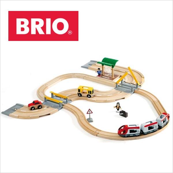 木製レールセット BRIO（ブリオ）レール＆ロードトラベルセット 木の