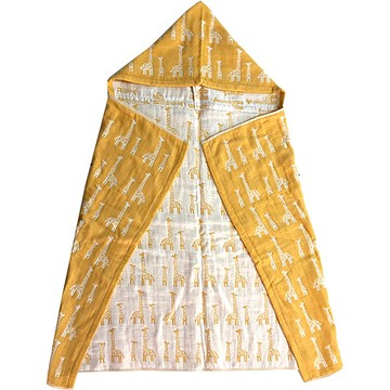 JOGAN日本成願毛巾 elephant infant 象寶貝系列 純棉帽披巾 - 象寶寶藍