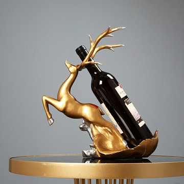 招財擺件 鹿酒架餐桌裝飾品客廳酒柜紅酒架子擺件家居創意新房喬遷新居禮物