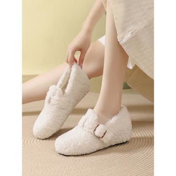 羊羔毛一體毛毛鞋女內增高厚底2025秋冬款懶人博肯鞋保暖加絨棉鞋