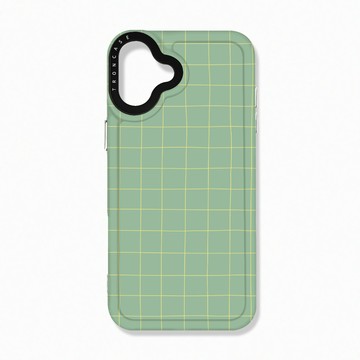 iPhone 16 Plus 殼 TRON iPhone 16 PLUS 手繪簡約方格紋B款 太空殼 透白款 手機殼