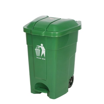 戶外垃圾桶 帶腳踏帶輪子垃圾桶戶外環衛廚房商用腳踏式大號創意腳踩垃圾箱『XY12854』