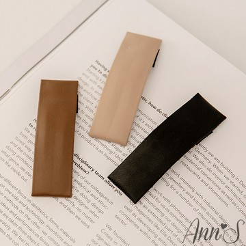 Ann’S品牌訂製皮革質感瀏海夾三入組