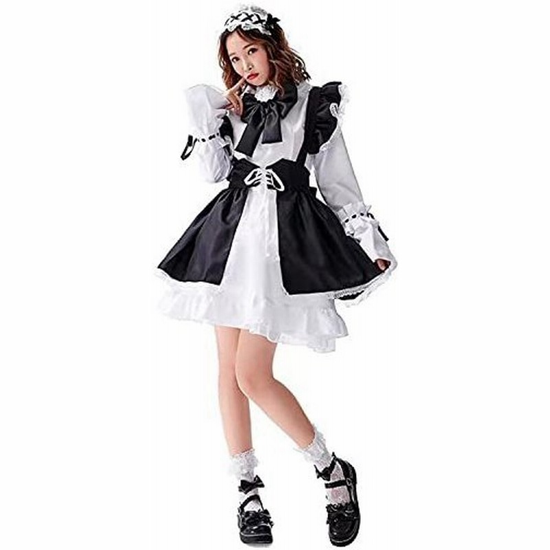 Richyt9 コスプレ メイド 服 かわいい ハロウィン カチューシャ 長袖 ロリータ 6点 セット 通販 Lineポイント最大get Lineショッピング