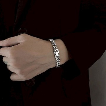 古巴手鍊時尚男士潮流嘻哈簡約設計情侶配飾