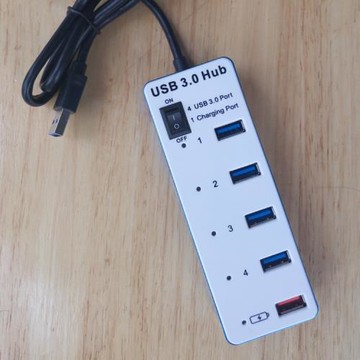 鋁合金4口3.0USB HUB 1口充電口 電腦USB擴展器集線器5位USB插口