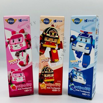 ??大順藥局??波力救援小英雄兒童牙膏80g-葡萄/草莓/橘子口味 適合3歲以上