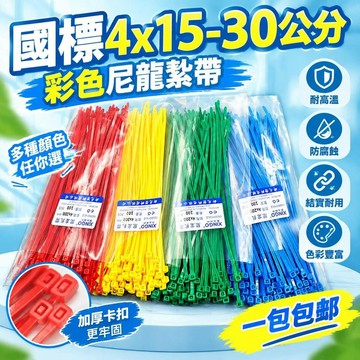 爆款免運🔥嚴選🔥彩色耐高溫防腐蝕尼龍紮帶國標系列15釐米-30釐米/公分多種顏色