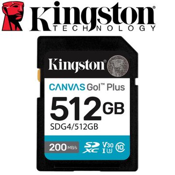 Kingston 金士頓 512GB 200MB/s SDXC U3 V30 A2 記憶卡 SDG4/512GB