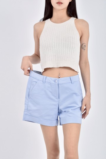 (XL) moma反折藍色短褲