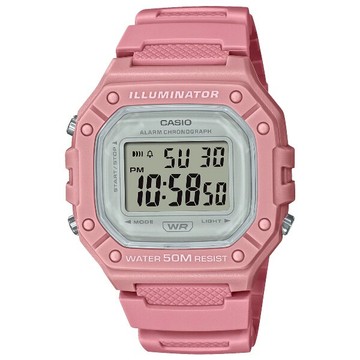 CASIO卡西歐 W-218HC-4AV 繽紛多彩經典數位錶 / 粉 43.2mm｜樂天全館特惠中★指定刷卡回饋10%