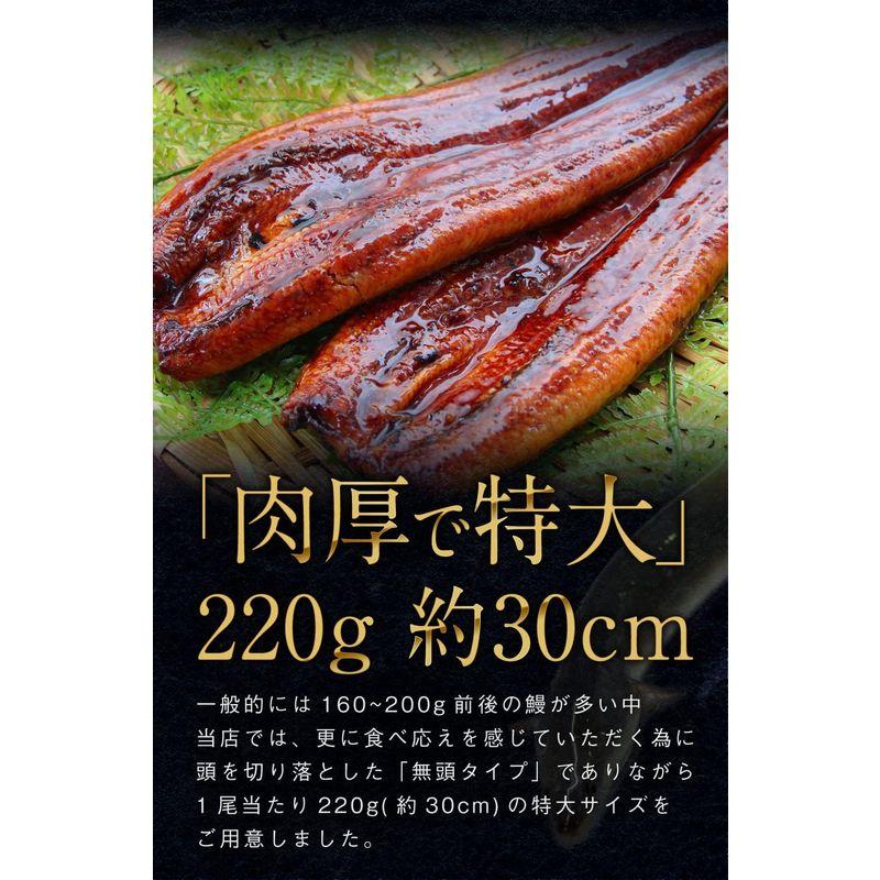 国産・特大サイズ無頭うなぎ蒲焼き (220g・約30cm)