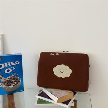 阿寶-原創韓國ins可愛卡通加厚筆記本電腦包13.3寸15.6蘋果內膽包