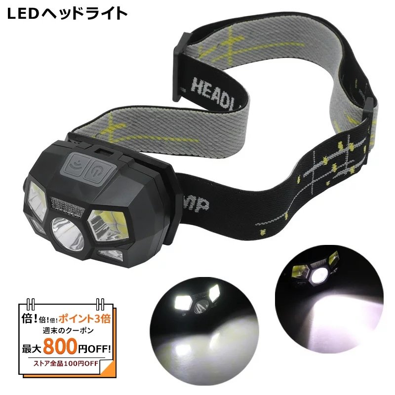 倍 倍 倍】LEDヘッドライト アウトドアヘッドランプ USB充電式 センサー機能 軽量ヘッドライト 防水 感応機能 角度調整 夜ラン 夜釣り 防災時用  夜作業用 通販 LINEポイント最大GET | LINEショッピング