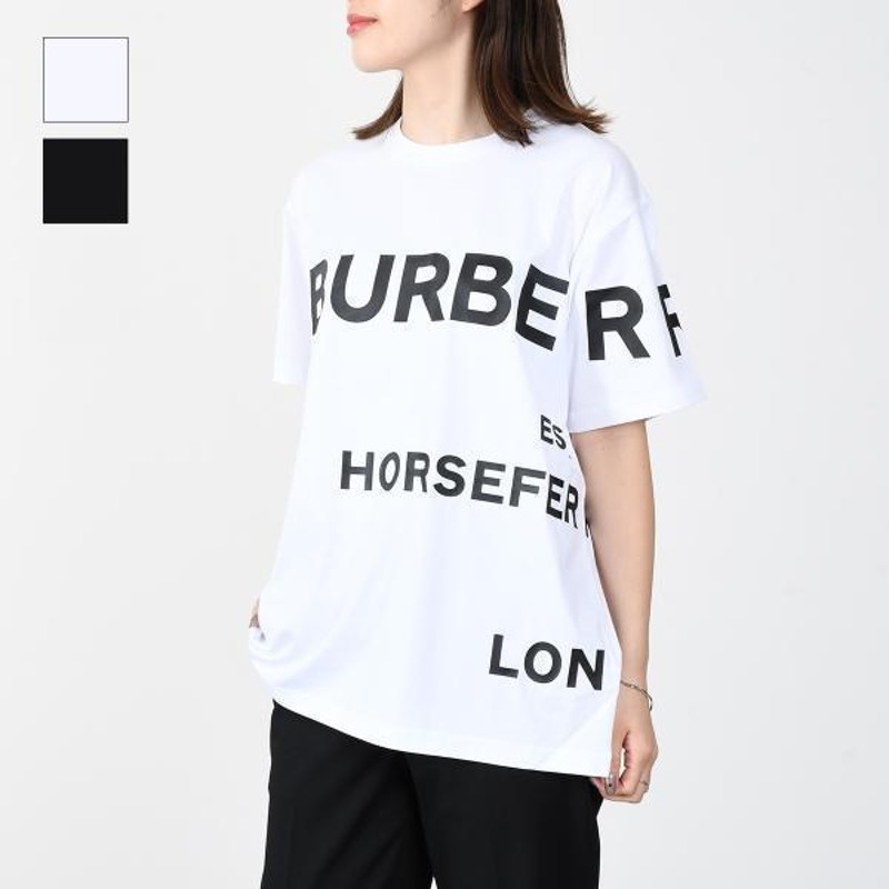 BURBERRY バーバリー Tシャツ ホースフェリー プリント オーバーサイズ ロゴ 8048748 804078048927 ブラック ホワイト  AW30 | LINEブランドカタログ