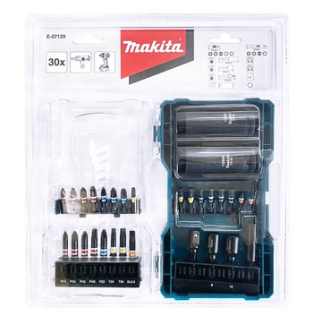 MAKITA 牧田 E-07129 起子組 三分套筒組 30件/組 起子頭 48mm套筒 三分接桿 盒裝 3分套筒