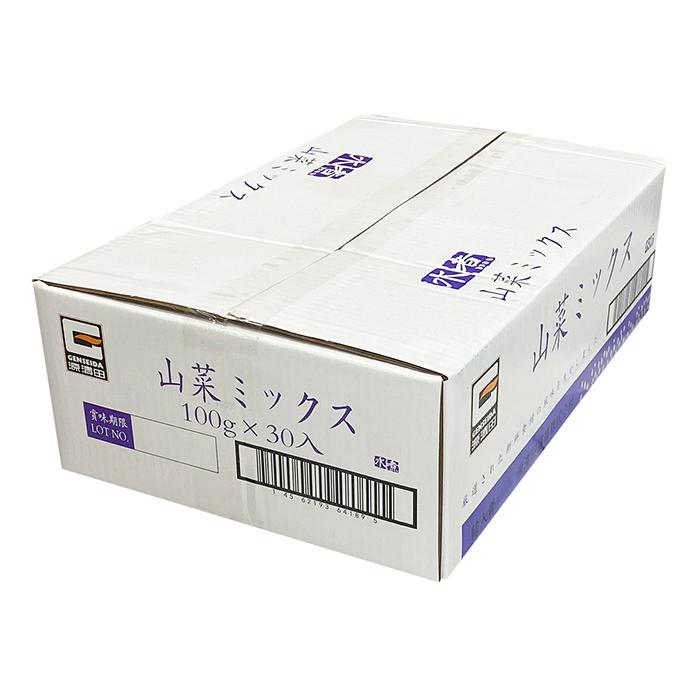 源清田商事　水煮　山菜ミックス　100g×30パック入り （箱） セット 業務用