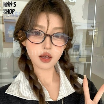 🍒Ann’s Shop🍒八月新款—文青法式橢圓眼鏡 Y2K 平光 小紅書 ins 造型 時尚配件 質感 無度數 書呆