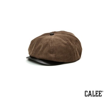 Calee Cal Nt Logo Corduroy Two Tone Cas古董燈芯絨皮革雙色報童帽(三色)