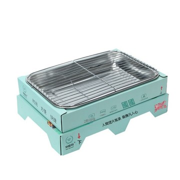 OSLE 一次性燒烤爐家用無煙碳烤爐露營木炭燒烤架戶外烤肉爐便攜式室內