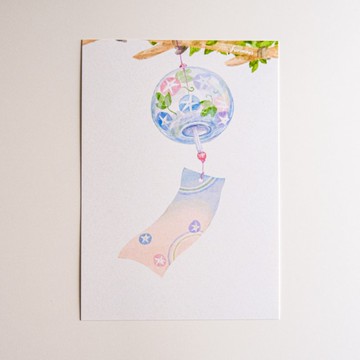 明信片 仰望夏日風鈴