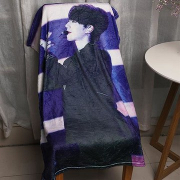 來圖生產法蘭絨數碼印花毯子3D超清數碼印花明星周邊毛毯出貨快