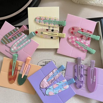 🎀biubiu童裝🎀多巴胺少女無痕髮夾中大童新款側邊劉海碎髮夾鴨嘴夾化妝頭飾